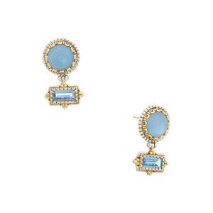 Konstantino Dome Silver & 18K Spinel Earrings